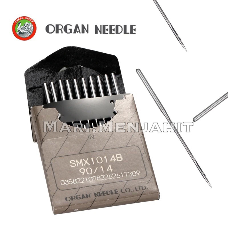 Jarum SM X 1014B / MY X 1014B / SMx1014B / MYX1014B Organ Needles Ori Jepang untuk Mesin Flatseam mesin dua rantai industri 4 benang 6 benang