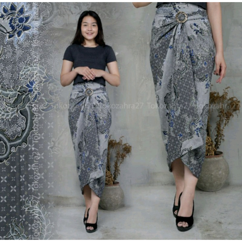 (50 Motif) Rok Lilit Batik Bawahan Kebaya Modern Rok Serut Batik Free Ring Kain Batik Floral Batik Couple Pasangan