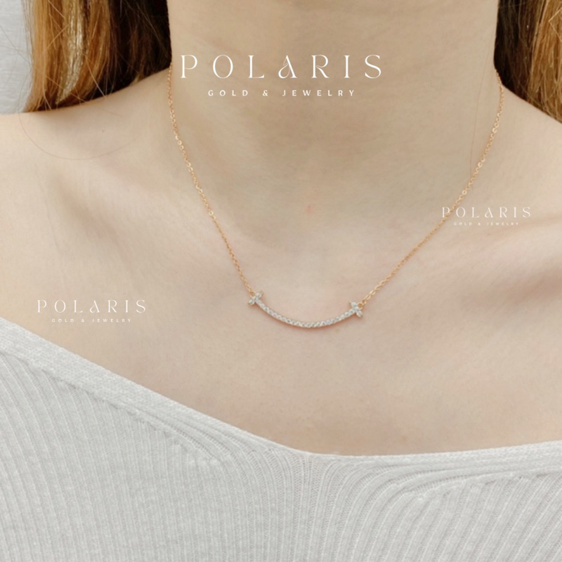 Kalung Holo Itaewon Class Model Smile BTAD New Look Perhiasan Emas Kuning Kadar Emas Muda 375/8K KL1