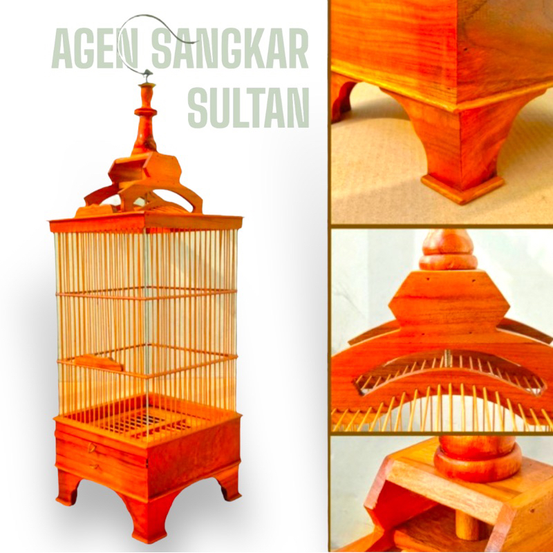 SANGKAR KANDANG PLECI PCMI / SEGI DELAPAN JATI JEPARA - KANDANG BURCIL