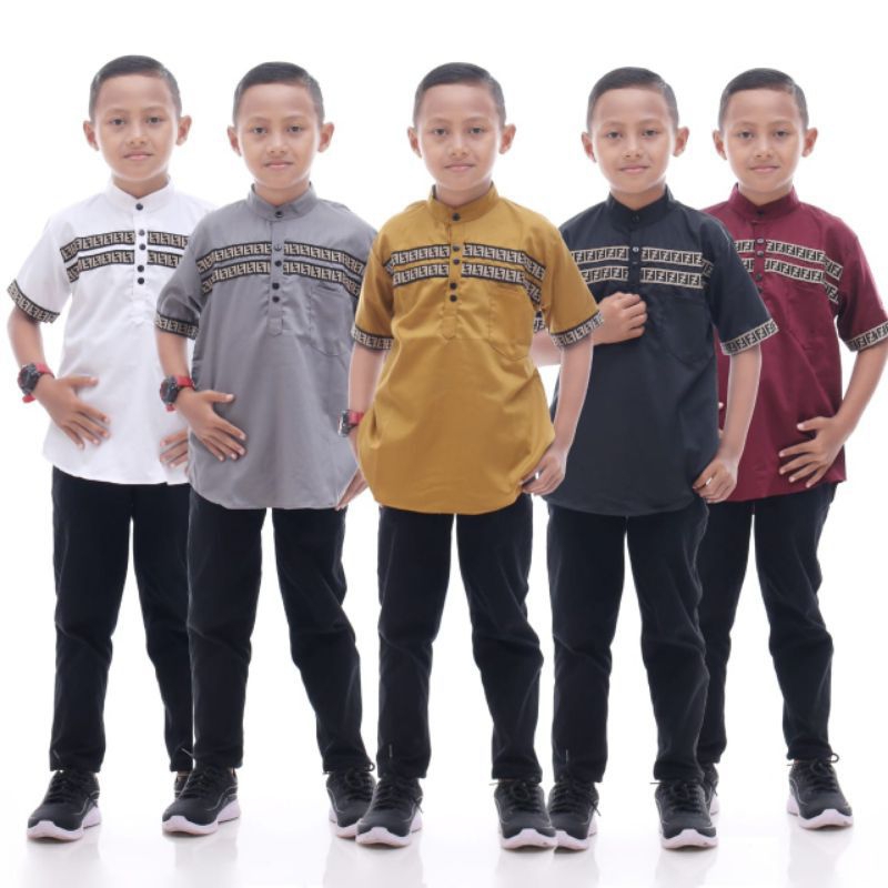 Kurta Pakistan Anak Laki laki Lengan Pendek Permium Usia 2 4  6 8 10 tahun