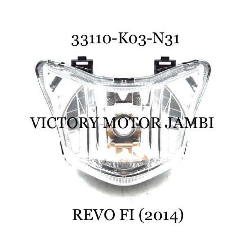 LAMPU DEPAN HEADLIGHT UNIT REVO FI 2014 33110-K03-N31 HONDA AHM