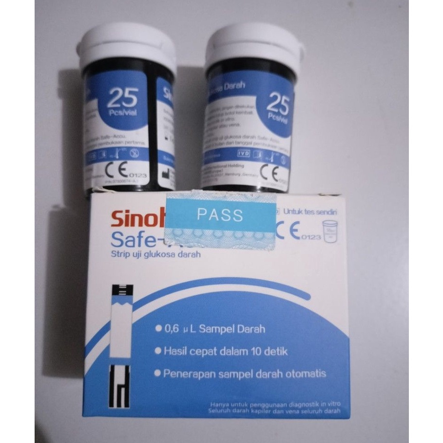 Sinocare Strip Gula Darah Sinoheart Safe-Accu /Strip Glukosa Safe Accu
