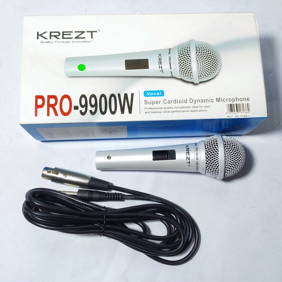 KREZT MICROPHONE PRO9900 MIC KABEL PUTIH PRO 9900 PRO9900W