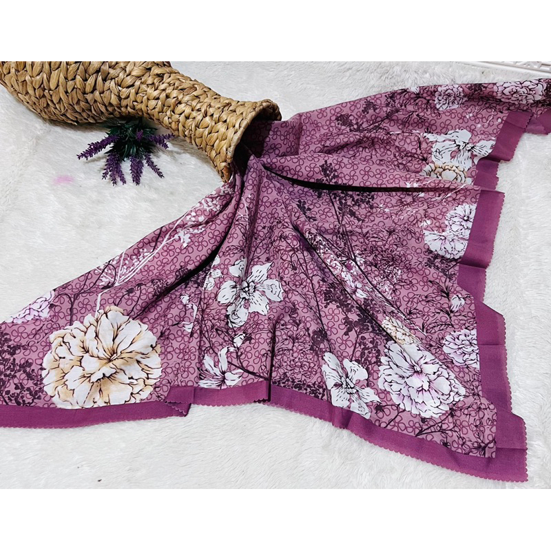 Hijab Segiempat Voal motif Ladisty series printing | Voal premium