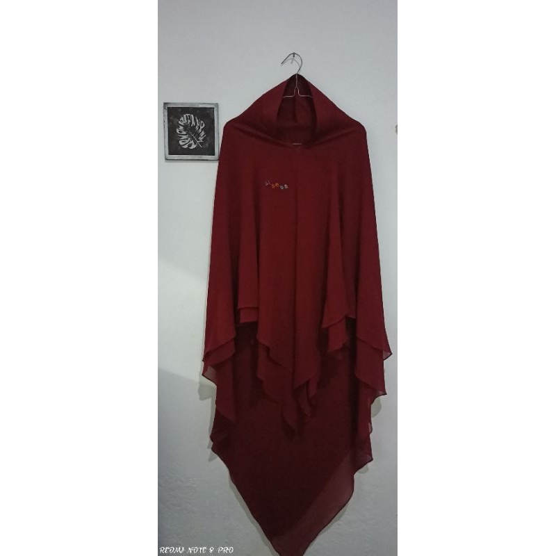 Prelove Khimar Rania Sisesa Maroon 100% original