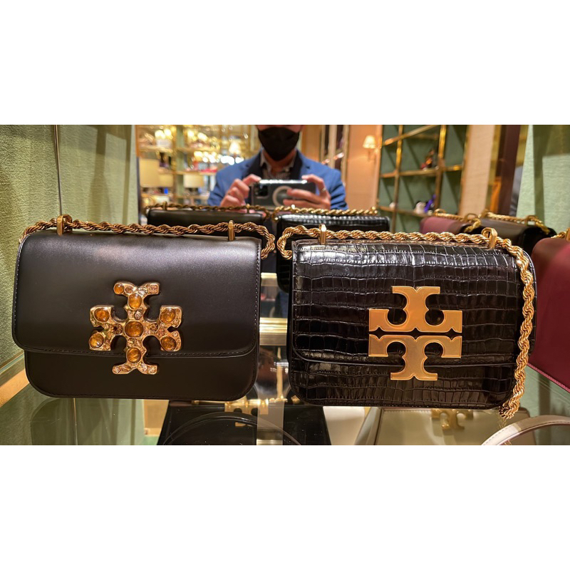 eleanor croco brown tory burch bag