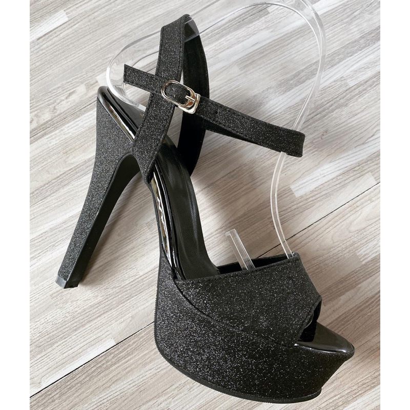 ZARA HIGH HEELS 12cm HEELS WANITA GLITTER HEELS PESTA GLITTER 12cm
