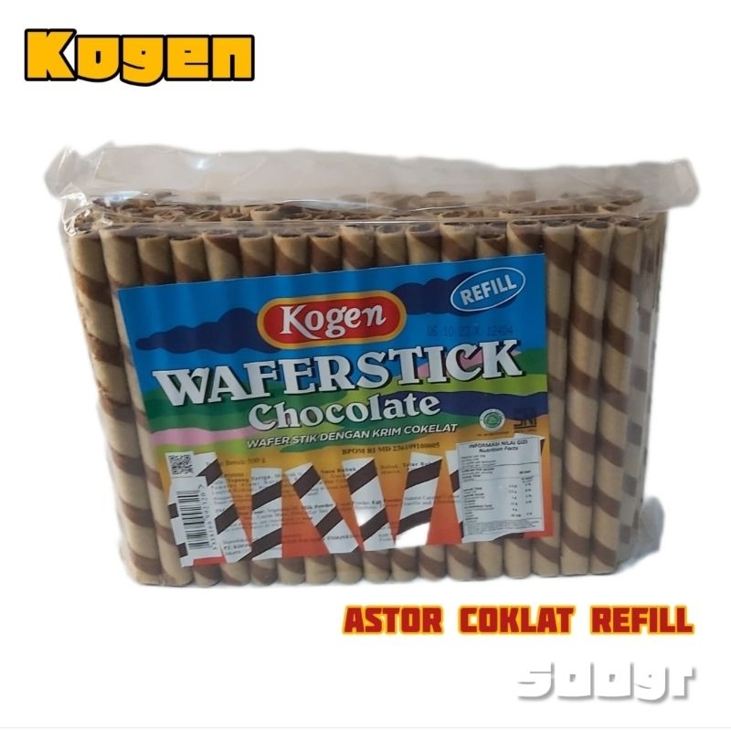 

Astor Krim Cokelat 500gr Wafer Stick Kogen Chocolate