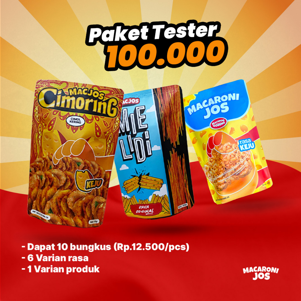 

PAKET TESTER MACARONIJOS 10 BUNGKUS