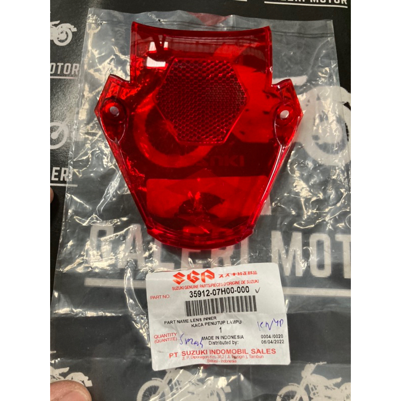 mika stop smash new merah original suzuki 35912-07H00-000 Mika Lampu Rem Belakang Kaca Stop Kecil Sm