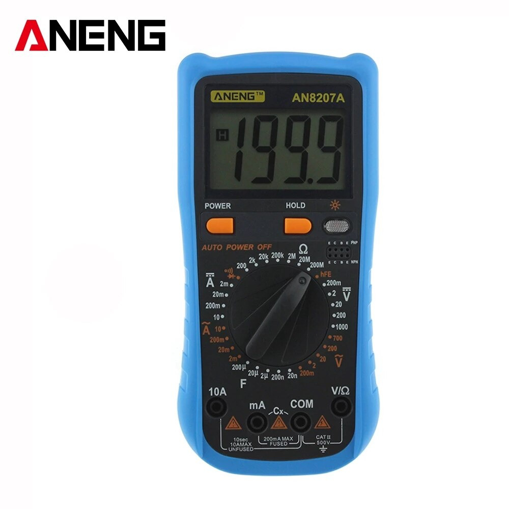 ANENG Digital Multimeter Voltage Tester - AN8207A - Black