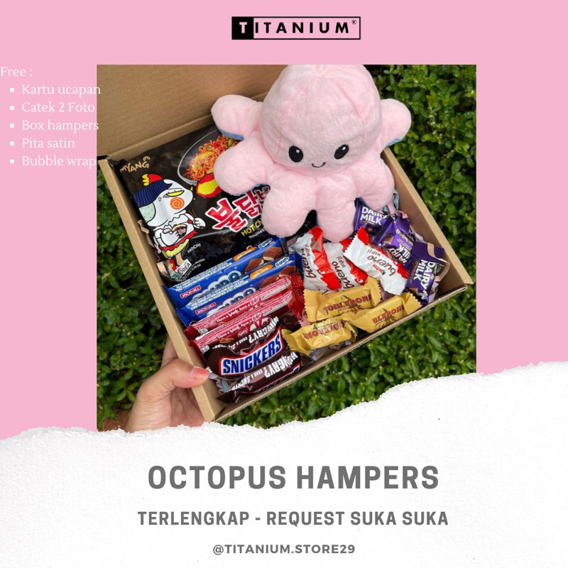 

OCTOPUS HAMPERS VALENTINE NATAL BONEKA GIFTBOX SET COKLAT KADO PACAR CEWEK ULTAH