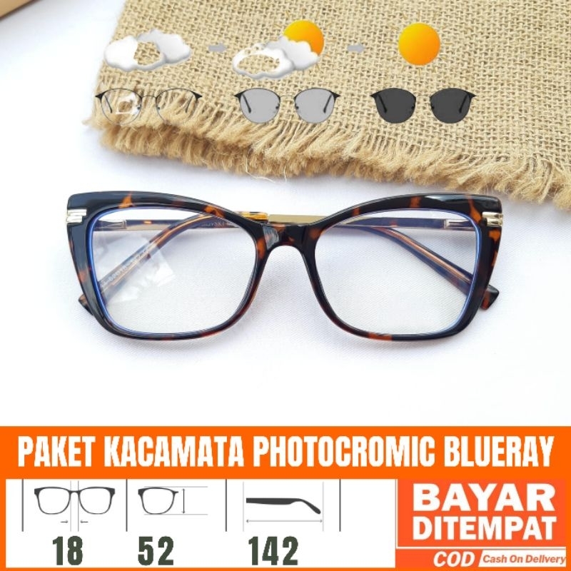 Kacamata 5044 Lensa Antiradiasi Photocromic Blueray