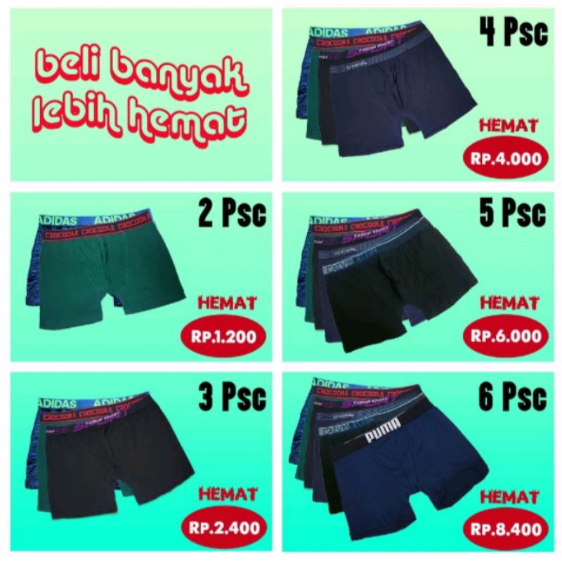 celana dalam pria boxer/JT man random isi 4pcs premium