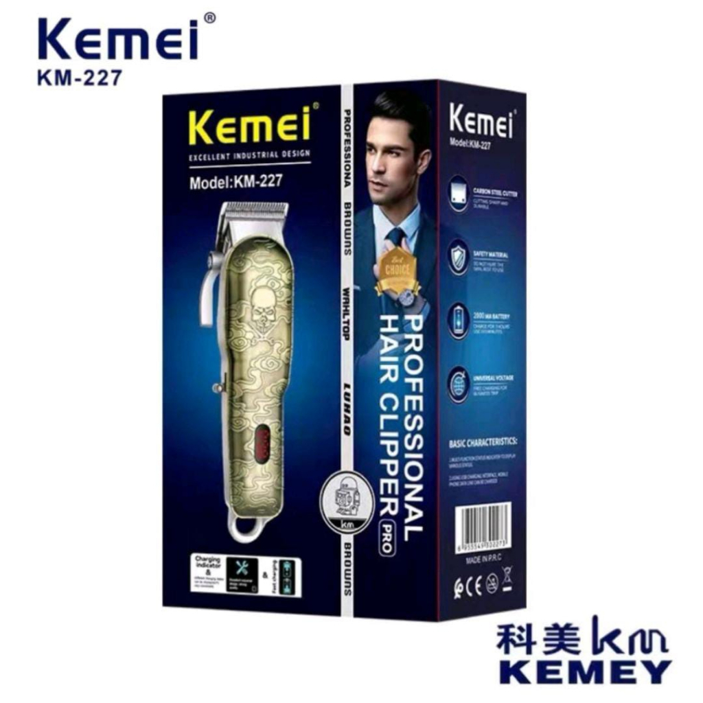 Alat Cukur Rambut Kemei KM-227 Hair Clipper Alat Mesin Cukuran Rambut