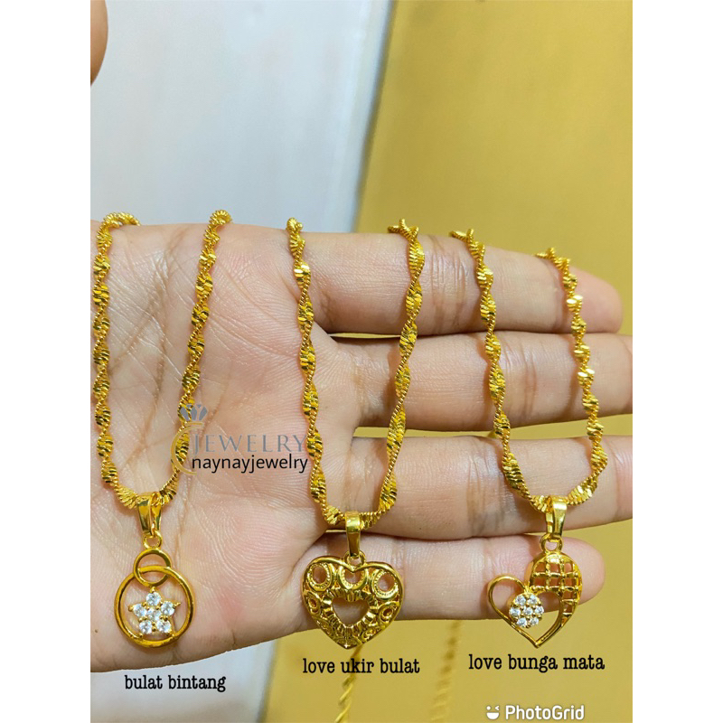 Kalung Plintir Lapis Emas 24k / warna mirip sekali seperti emas