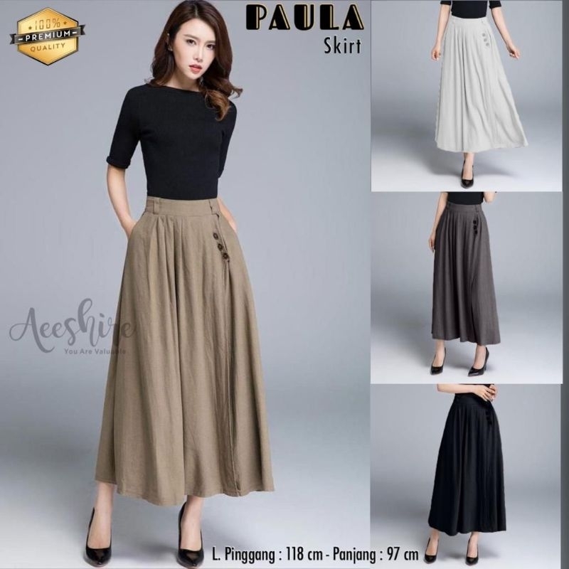 Paula Rok Wanita Crinckle Korean Style Exclusive Design