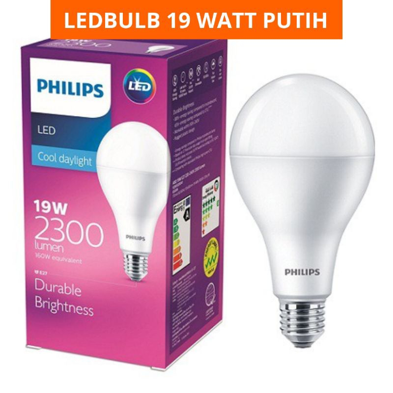 Philips lampu LED 19W - lampu bohlam Philips LED 19 Watt A80 6500K putih