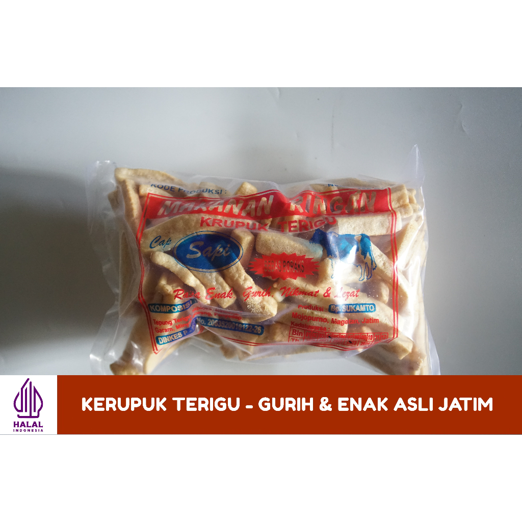 

Kerupuk Terigu - cap sapi asli jawa timur (enak, murah, renyak, gurihhh...)