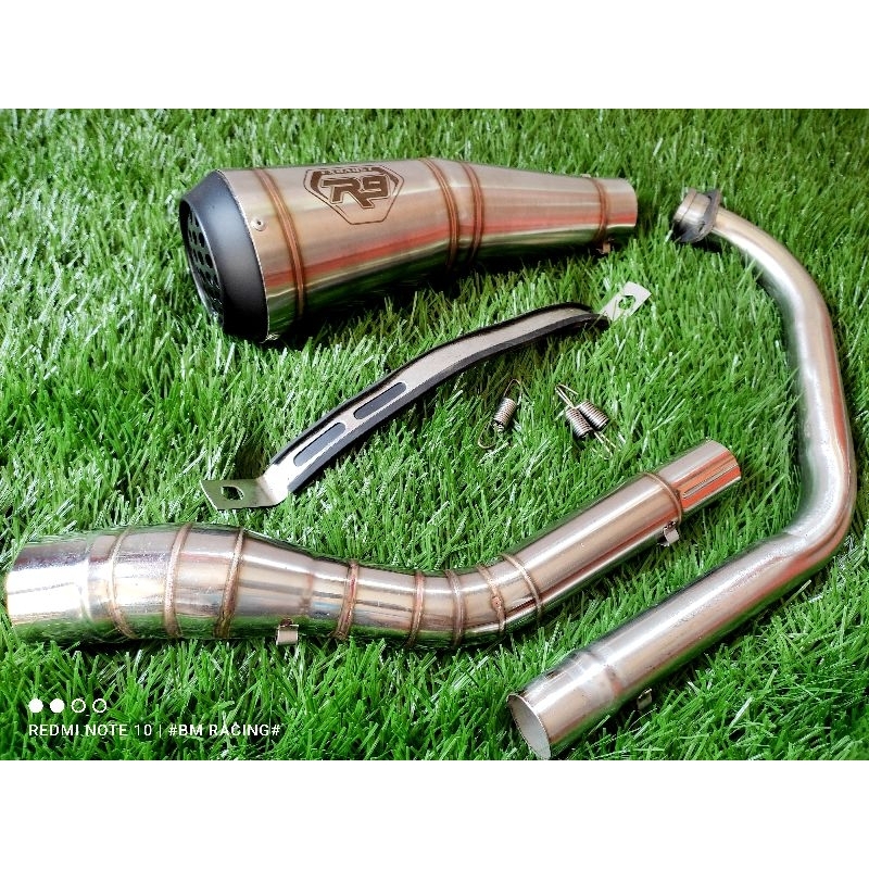 KNALPOT RACING R9 GP SERIES PNP VIXION R15 CBR BYSON GSX MEGAPRO VERZA XABRE MX KING CB NEW SATRIA F