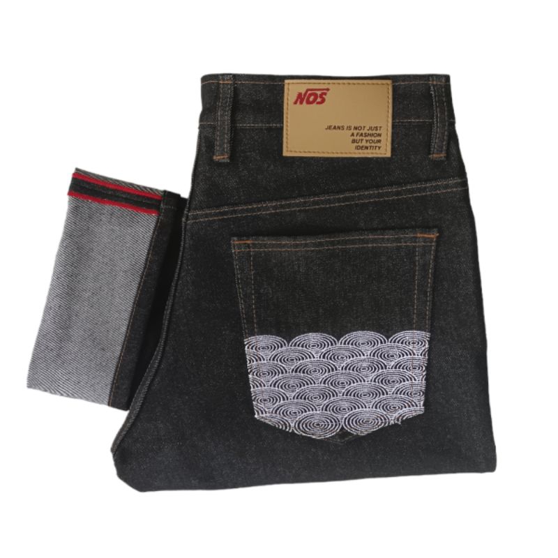 selvedge black power maker 14 oz