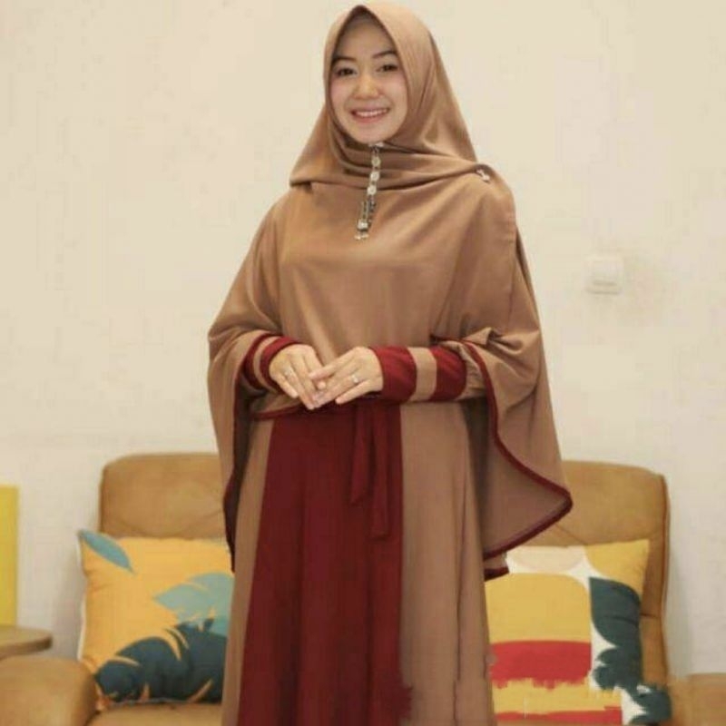 kamila gamis  syari fashion wanita muslimah/satu set gamis &amp; jilbab