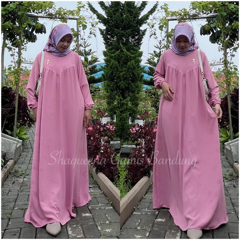 Spesialis Gamis Murah | Lizzi Dress Crincle Airflow | Abaya Murah Crincle Airflow