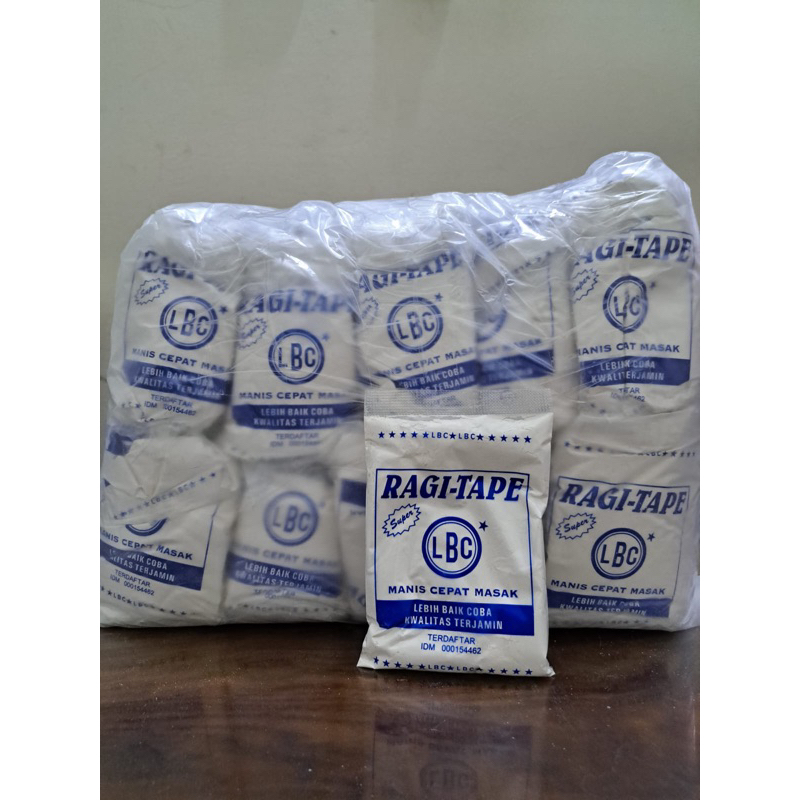 Ragi Tape/ Ragi Peyeum Singkong LBC Bubuk Asli kemasan BALL (Biru)