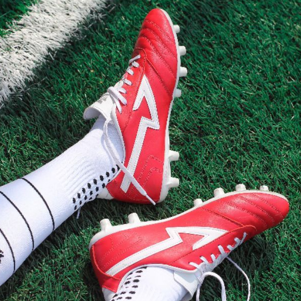 SEPATU BOLA SEVSPO MAESTRO LEATHER 100% ORIGINAL RED WHITE BAHAN KULIT KANGGURU