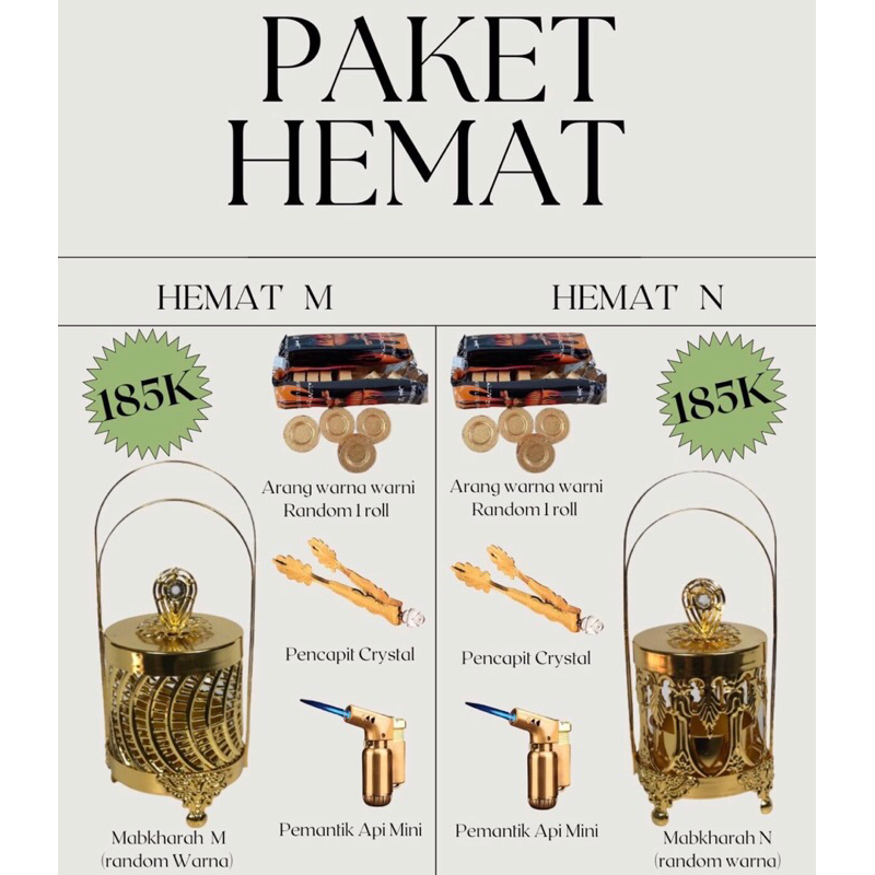 Paket Hemat Mabkharah A,B,C,D,E,F,G,H || tempat dupa buhur bakhur Paket