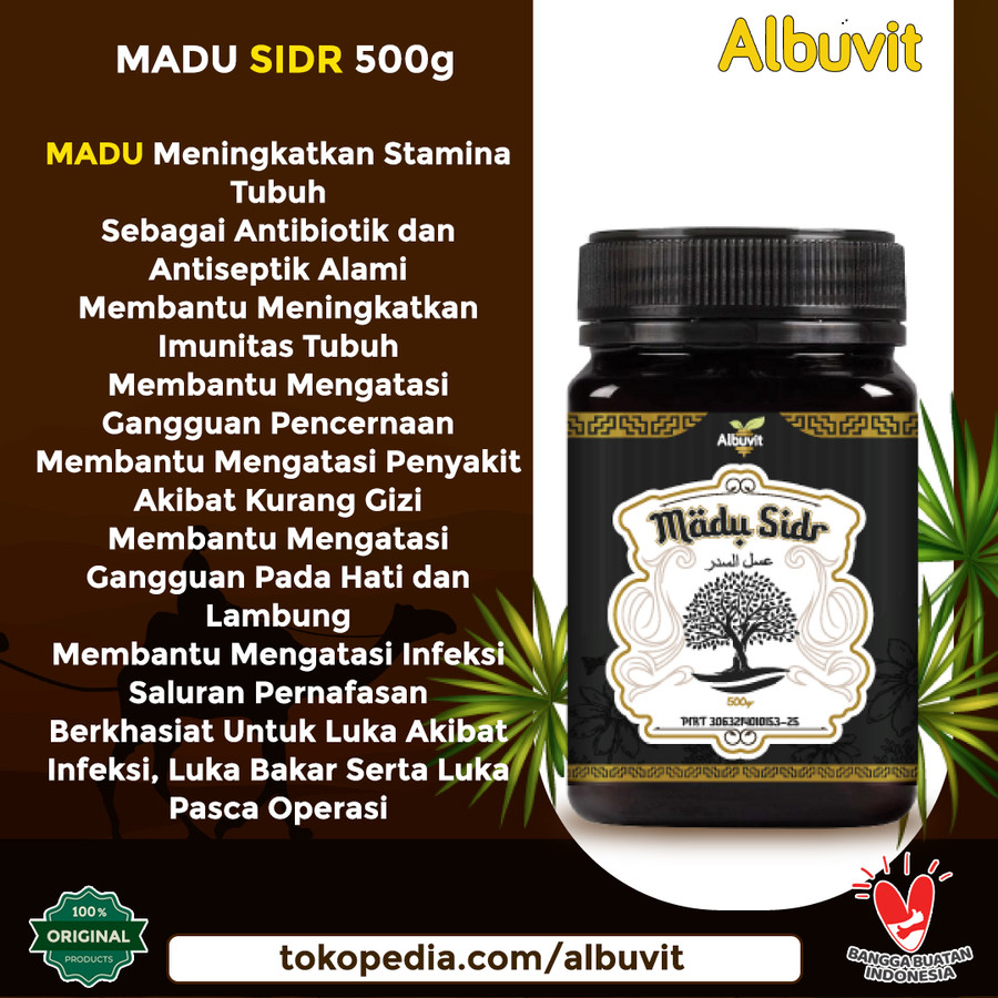 

Albuvit - Madu Sidr Murni Bunga Sidr Bidara Natural Pure Honey 500 gr