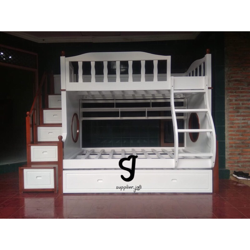 tempat tidur anak custom / tempat tidur anak tingkat / interior kamar anak / furniture kamar set ana