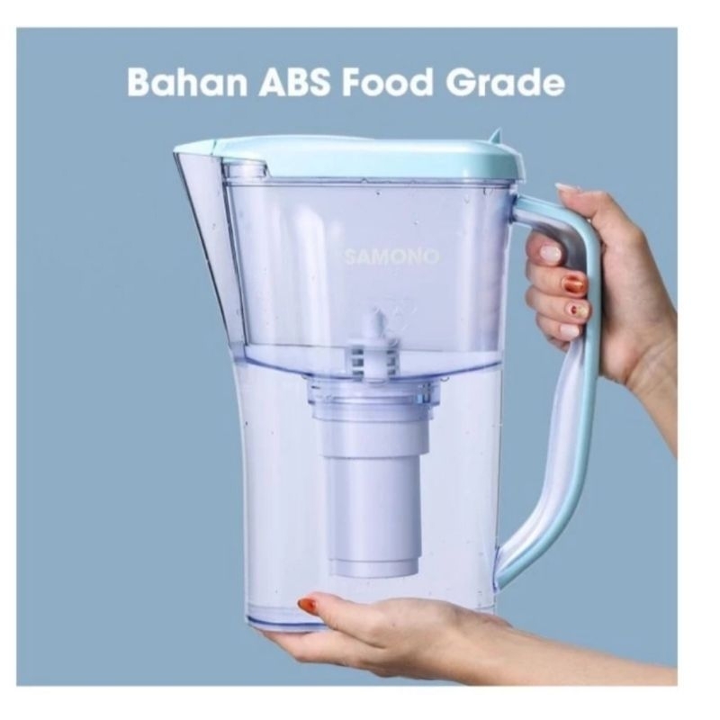 SAMONO 2.6L Teko Plastik Filterasi Water Purifier 4 Lapisan Bahan ABS