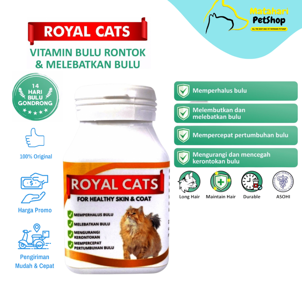 Jual Royal Cats Vitamin Bulu Kucing Mengurangi Kerontokan dan