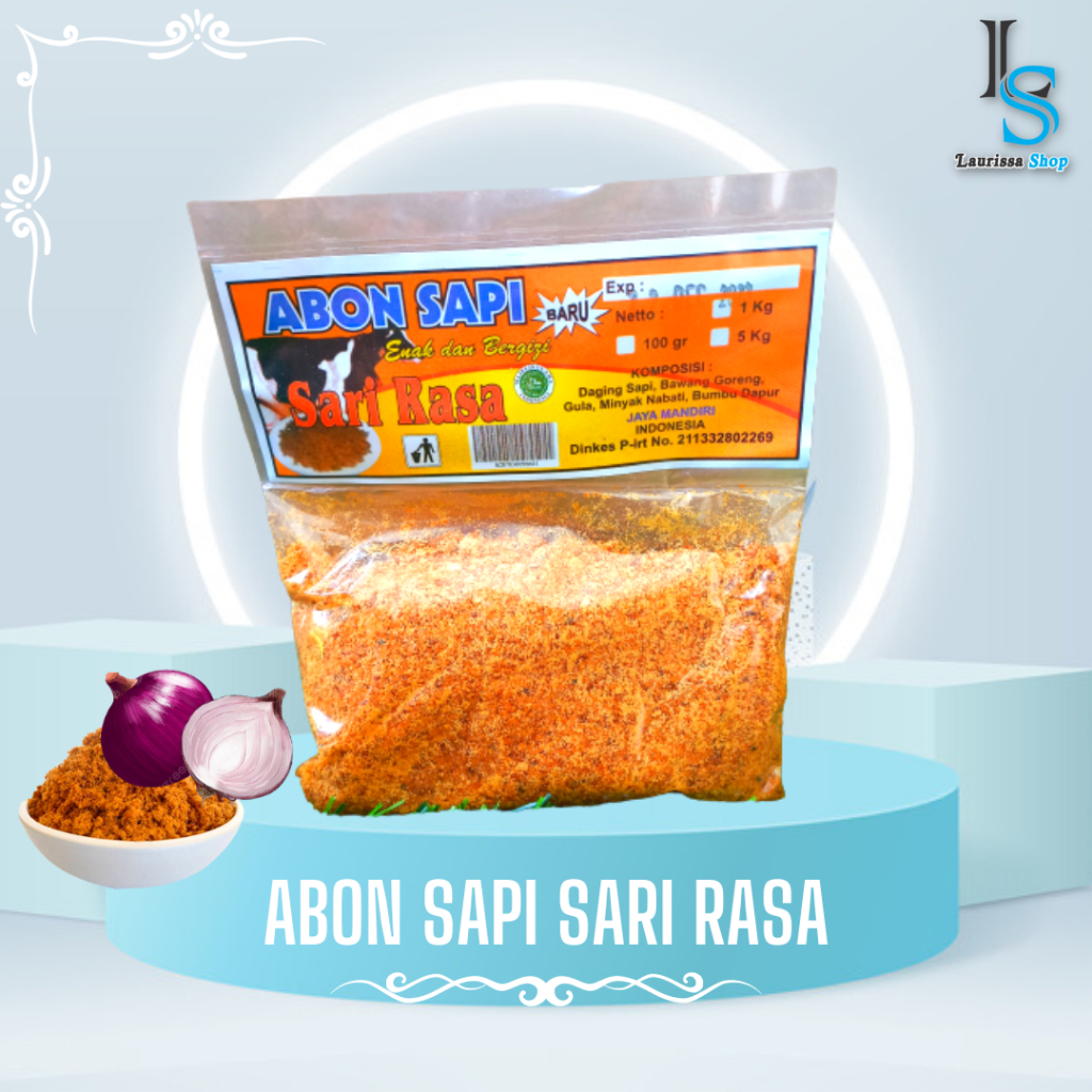 

Abon Sapi Cap Sari Rasa 100 gram - Abon Sapi Enak, Abon Sapi Terenak, Abon Sapi 100 gram, Abon Sapi 1 ons, Abon Sapi Rencengan