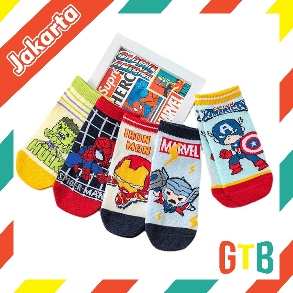 GTB Kaos Kaki Anak Karakter Socks Anak Super Hero KK041