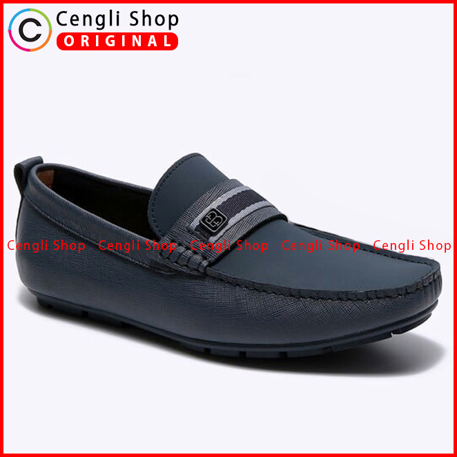 EM92 SEPATU KULIT EVERBEST PRIA CASUAL SEMI FORMAL BRANDED BRANDED ORIGINAL ASLI BIRU NAVY BLUE