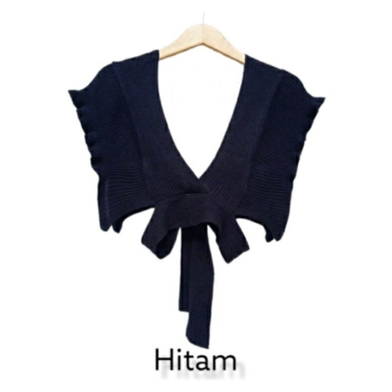 Vest knit korea croptop/ruffle rompi rajut wanita outer korean style