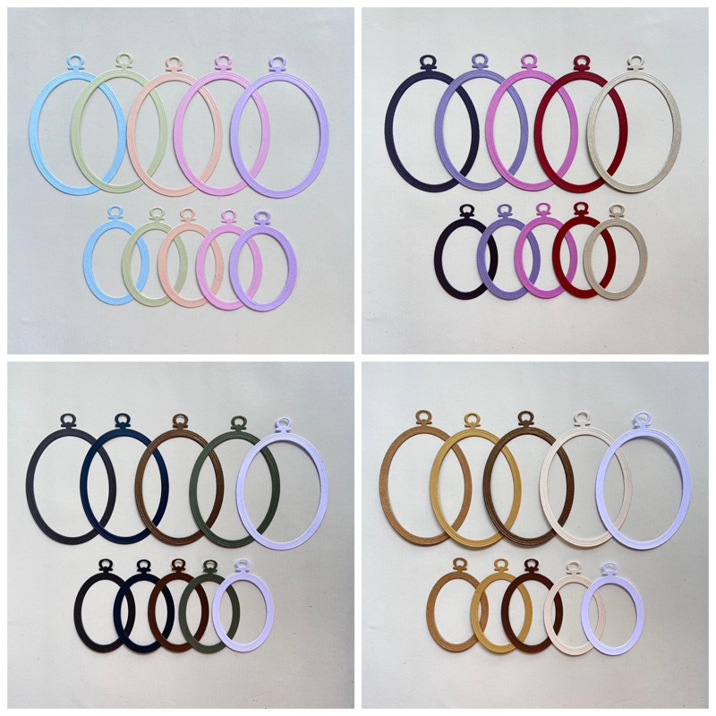 

1 set isi 10pc die cut / cut die / cut dies / dies cut for scrapbook journal journaling bujo oval