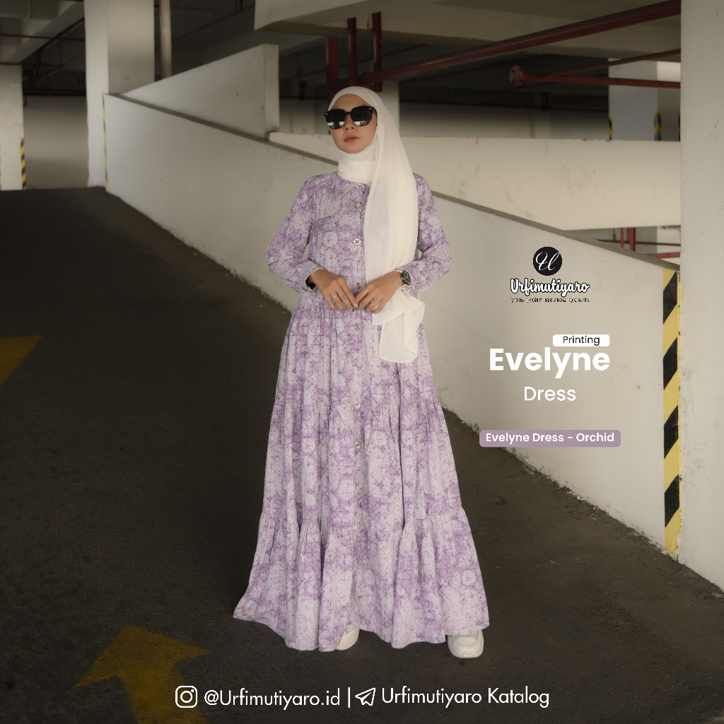 EVELYNE DRESS SET PASHMINA/DRESS ONLY