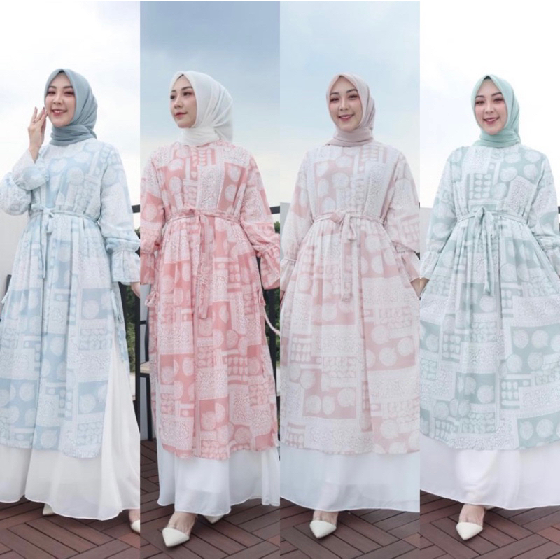 GAMIS PUTIH DRESS PUTIH DRESS MOTIF DALAM PUTIH BEST SELLER MODEL BARU