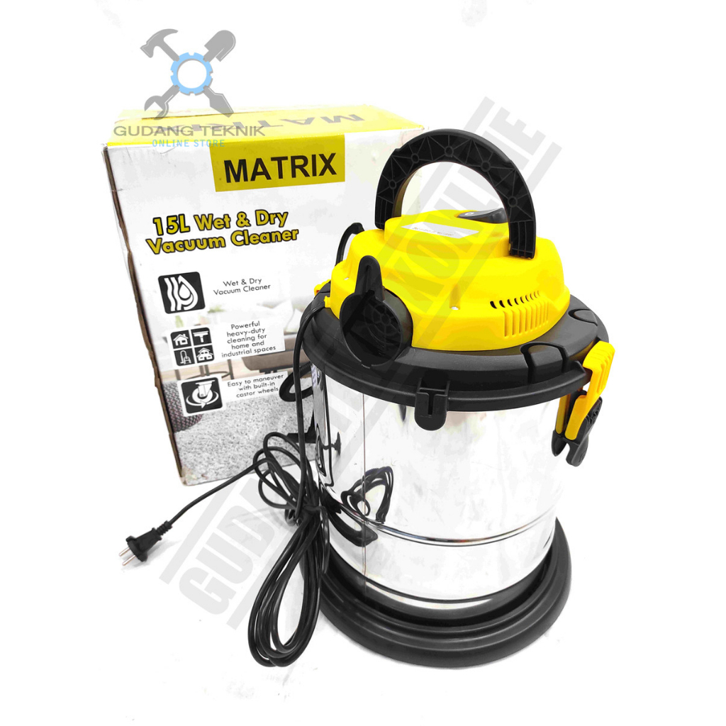 Vacuum Cleaner 15L Dry Wet MATRIX VC15 / Vacum Vakum Cleaner 15 Liter VC 15 - Penyedot Debu Kering Basah VC-15 MATRIX