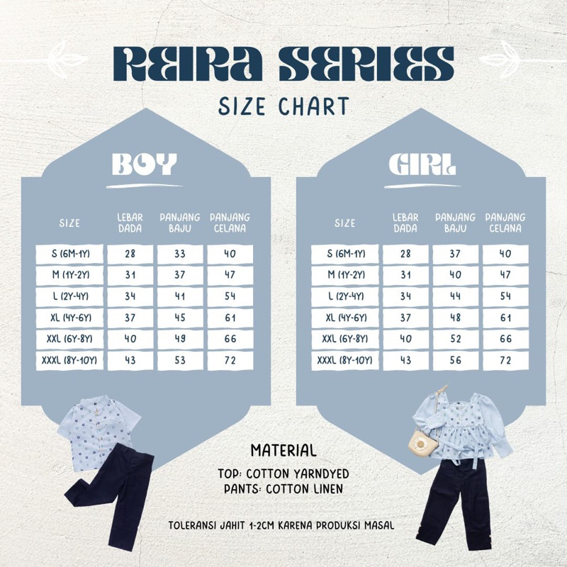 REIRA SERIES Set Couple Anak 6bln-10thn / Family Set Baju Lebaran (READY STOK)