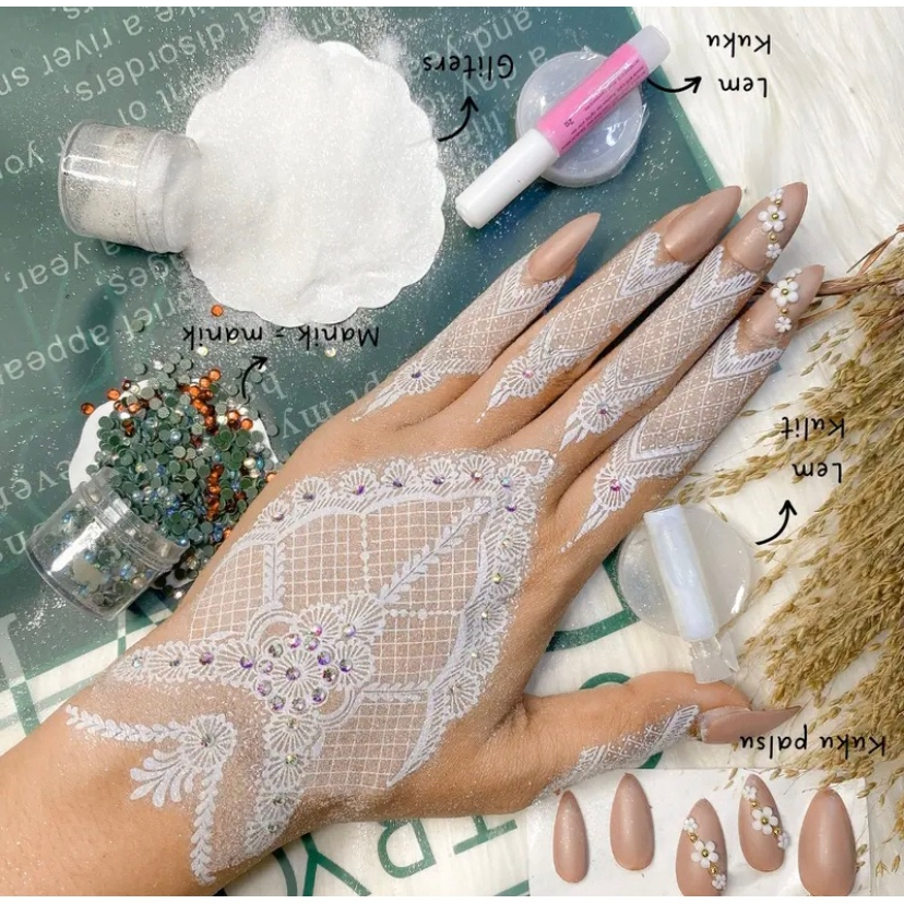 Henna instan / Henna tempel / Henna tato / Henna pengantin