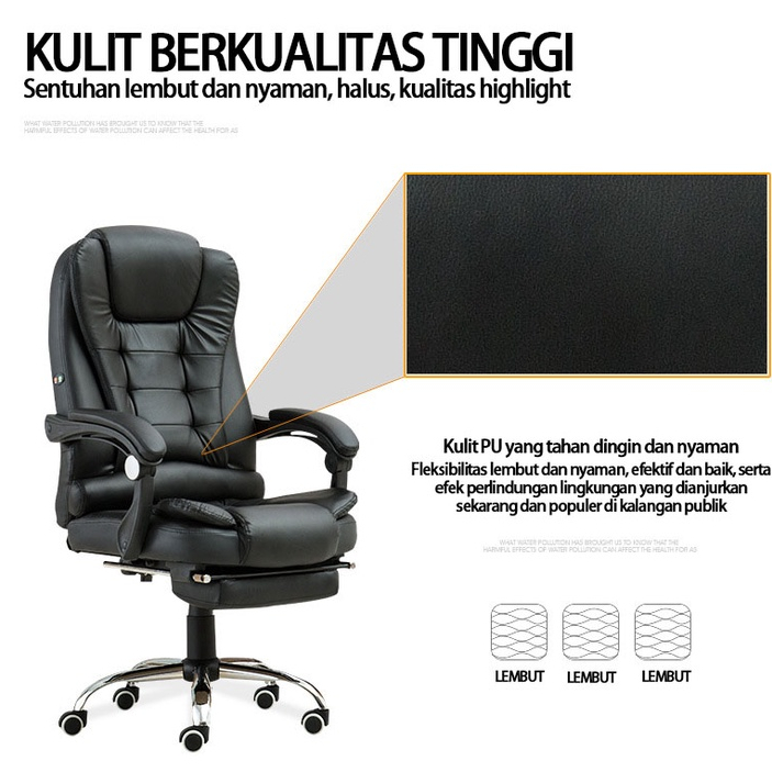 Kursi kantor baru yang ditingkatkan/kursi santai yang nyaman/kursi bos/kursi empuk kursi kantor/kaki baja kursi kantor/kursi santai kantor(Terima Grosiran)