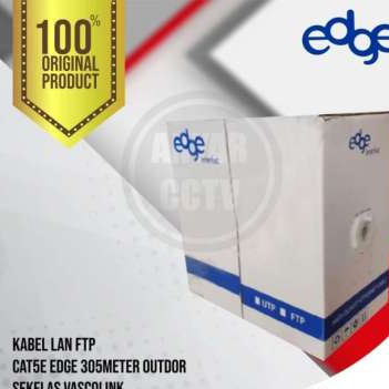 INTERLUC Kabel FTP CAT5e 300m Kabel LAN indoor - Warna Hitam