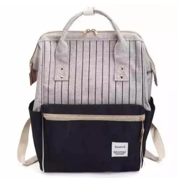 &quot;aurabagss&quot; - Tas Ransel Anello Polos / Salur Kombinasi Tas Ransel Sekolah Kuliah Kerja Laptop Buku LKS Backpack Anello Large 40cm Unisex Terbaru AuraBagss