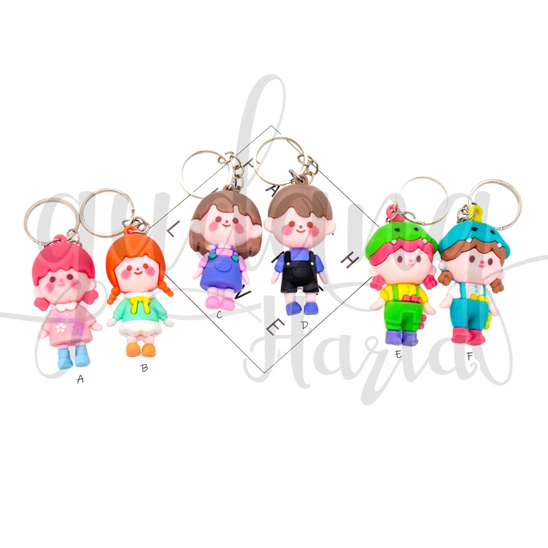 Gantungan Kunci Motif Chibi Girls Keychain Motif Cewek Kostum Lucu GH 302281