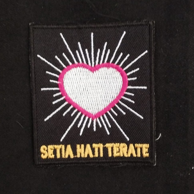 Logo PSHT Hati Sinar - Bed Hati Bersinar Bordir - Lambang PSHT Hati Bersinar Bordir